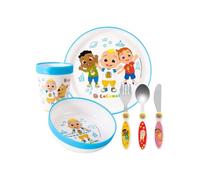 Cocomelon Kids 6 Piece Reusable Dinner Set - Cup, Bowl, Plate & Cutlery