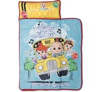CoComelon Kids Nap Mat Set - Includes Pillow and Fleece Blanket - Great for Girls Napping During Daycare, Preschool, or Kindergarten - Fits Toddlers and Young Children