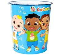 Cocomelon Kids Waste Paper Bin for Bedroom, Playing & Study Room | Childrens Small Plastic Bucket Dustbin, Waterproof & Stain-Resistant, Open-Top Study Desk Basket | Kids Bedroom Accessories