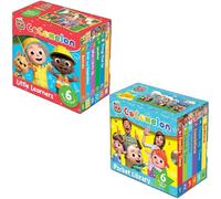 Cocomelon Little Learners Pocket Library 12 Board Books Collection Set (Animals, Fruit And Vegetables, When I Grow Up,Weather,Things That Go,Days of the Week,Family Time,School Time,Playtime & More)