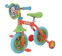 CoComelon M004527 2-In-1 Training Toddler Bike - Convertible Training Bike for 2+ Years Girls and Boys with Removable Pedals and Stabilisers - Adjustable 10 Inches Bikes Multicoloured 63x40x58cm
