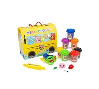 CoComelon Mega Dough Bus - 8 Assorted Pots of Kids Character Themed Art & Craft Clay Play Set