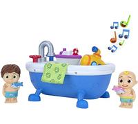 CoComelon Musical Bathtime Playset - Plays Clips of The ‘Bath Song’ - Features 2 Color Change Figures (JJ & Tomtom), 2 Toy Bath Squirters, Cleaning Cloth - Toys for Kids, Toddlers, and Preschoolers