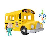 CoComelon Official Musical Yellow School Bus, Plays Clips from ‘Wheels on The Bus,’ Featuring Removable JJ Figure - Character Toys for Babies, Toddlers, and Kids