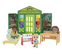 CoComelon School Time Deluxe Playtime Set - JJ, Bella, Ms. Appleberry the Teacher and 5 Accessories (Table, Cot, Armchair, Easel, Walls) - Toys for Kids, Toddlers, and Preschoolers