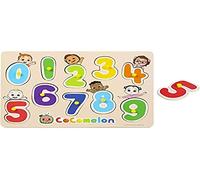 CoComelon Wooden Numbers Peg Board - Educational Toy Game for Toddlers