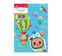 Danilo Promotions Ltd Officially Licensed Coco Melon Wrapping Paper, 2 Sheets & 2 Tags