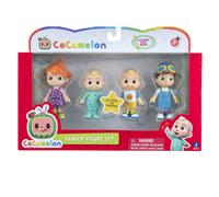CoComelon Offiicial Friends and Family - 4 Figure Pack - 3 Inch Character Toys - Features Two JJ Figures (Tee and Onesie), TomTom and YoYo - Toys for Babies and Toddlers