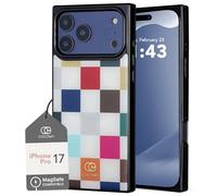 Cocomii - Rectangle Case Compatible with iPhone 17 Pro - Compatible with MagSafe, Checkered Pattern, Chessboard Style, Magnetic Phone Case for iPhone 17 Pro 6.3 inch, Le Carré de Luxe