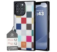 COCOMII Rectangle Case for iPhone 12/12 Pro, Compatible with MagSafe, Le Carré de Luxe Checkered