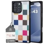 COCOMII Rectangle Case for iPhone 14 Pro, Compatible with MagSafe, Le Carré de Luxe Checkered