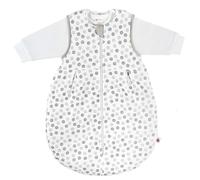 Coconette All-year round baby sleeping bag circle - 2 pieces: long sleeve inner bag and lined outer bag for summer and winter, 100% cotton, size: 0-3 months (50/56)