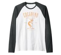 Coconino National Forest Arizona Kokopelli Distressed Design Raglan Baseball Tee