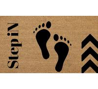 COCONIQ Coir Door Mats 43x76 cm, Non-Slip Sturdy, PVC Backed Heavy Duty, Easy to Clean, Ideal for Door Entrance, Patio, Porch, Backyard, Garages, Step-in Footprints