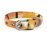 Coconut Beach Sunset Hammock Dog Collar Adjustable Soft and Comfortable Puppy Collars with Metal Buckle Pet Collar for Small Medium Pet