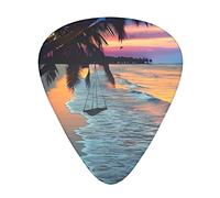 Coconut Beach Sunset Hammock Guitar Plectrums 12 Pieces Set =>> Comfortable In The Hand With Smooth Edges Three Thicknesses To Match