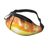 Coconut Beach Sunset Hammock Print Unisex Pack Waist Bag Travel Accessory for Sunglasses Wallets Passports Key