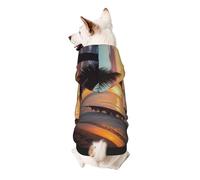 Coconut Beach Sunset Hammock Printed Dog Hoodie Soft Dog Sweatshirt Cute Cat Dog Clothes for Small Dogs Kitten Puppy, XL