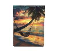 Coconut Beach Sunset Hammock Printed Laptop Sleeve Bag 13-Inch - Leather Laptop Sleeve Case Shockproof Protective Computer Cover Bag