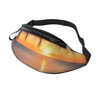Coconut Beach Sunset Hammock Printed Personalized Waist Bag, Lightweight and Versatile Crossbody Bag for Everyday and Outdoor Adventures