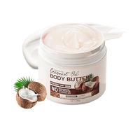 Coconut Body Butter 200g - Body Butter for Dry Skin - Skin Care Body Moisturiser - Natural Coconut Oil Body Cream - Coconut Butter for Moisturizing, Nourishing, Soothing, Hydrating, Create Silky Skin