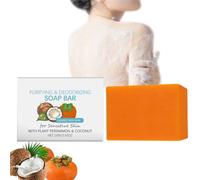 Coconut Body Wash Soap Bar With Persimmon，Purifying Deodorizing Odors For Women & Men，Deodorant Body Persimmon Bar Soap For Old People Smell & Skin Cleansing，Gentle On All Skin Types (1)