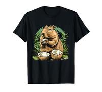 Coconut Capybara Nature Fruit Animal Lovers Animal Art T-Shirt