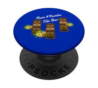 Coconut Cocktail Drinking Tikis Rum Rumba Tiki Bar Hawaiian PopSockets Adhesive PopGrip