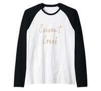 Coconut Creek Florida Vintage Elegant Design Raglan Baseball Tee