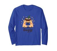 Coconut Doggy: Cute Tropical Pet Lover Gift Long Sleeve T-Shirt, Adult Unisex, Royal Blue, XL