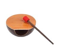 Coconut Drum, Hand Drum Percussion,Made Of Coconut Shells and Wooden Boards, Tap On Both Sides,Wide Range, Suitable for Spiritual Music, Meditation