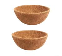 Coconut Fiber Liners 12 Inch Pre-Formed Round 2 Pack for Planters