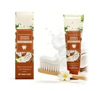 Coconut Floral Care Toothpaste, Enhances Tooth Shine, Gently Cares for Enamel, and Helps Whiten Teeth，Morning & Night Oral Care(1pcs)