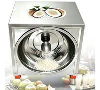 Coconut Grater, High-Efficiency 300W Machine, 110 Lbs/H Output, Oval Bit for Maximized Yield, Rust-Proof Stainless Steel, Easy-Move Design for Commercial Use