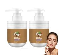 Coconut Hair Removal Cream for Upper Lip Chin Face and Body Gentle Quick Effective, Non-Irritating Hair Removal Cream for Face, Painless Hairs Remover, Moisturizing and Soothing Skin. (2PCS)