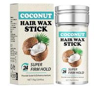 Coconut Hair Wax Stick for Flyaways & Edges - Non-Greasy Edge Control Stick for Sleek Hair, Ponytails, Braids & Wigs, Styling Waxes, Gel Tamer for Women and Kids, Bun Maker & Styling Cream