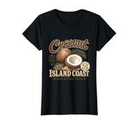 Coconut Island Key West Value Graphic T-Shirt, Women, Black, L