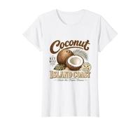 Coconut Island Key West Value Graphic T-Shirt, Women, White, XL