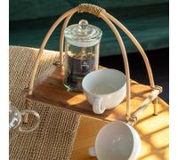 Coconut Leaf Tea Stand - Natural