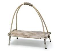 Coconut Leaf Tea Stand - Whitewash