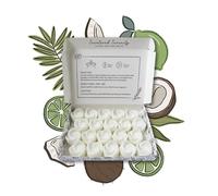 Coconut + Lime Wax Melts| Strong Scented| 20 Pack| Luxury Gift Set Wax Melts| Over 96 Hrs Burn Time, Pet Friendly| Eco Friendly| Hand Poured in Staffordshire, UK