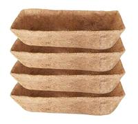 Coconut Liners for Planters Coconut Planter Liners 4PCS 24 Inch Coconut Planter Liners Breathable Coconut Fibre Flower Basket Liners Coco Planter Liner for Window Box Wall Trough Planter Small