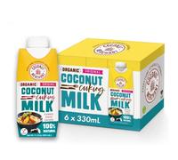 Coconut Merchant Organic Coconut Milk, 330ml x6 | Tetra Pak | for Curries, Soups, Sauces, Smoothies and Drinks | Vegan| Ethically Sourced | Drink It, Add it, Stir it | 330ml x6
