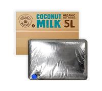 Coconut Merchant Organic Coconut Milk 5L | Perfect for Service and food industry use for Curries, Soups, Sauces, Smoothies and Drinks | Vegan| Ethically Sourced