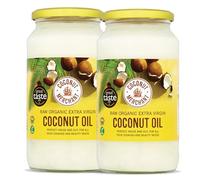 Coconut Merchant Organic Coconut Oil 1L - Extra Virgin, Cold Pressed Unrefined, Vegan and 100% Natural - for Skin, Hair & Cooking - 2 Pack