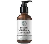 Coconut Milk & Honey Face Cleanser - Natural & Organic - Gently Cleanse and Renew Skin While Moisturizing - With Soothing Organic Aloe, Hydrating Coconut Milk and Purifying Honey Gel - Foxbrim 6OZ