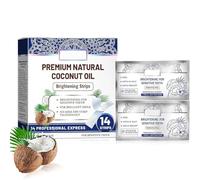 Coconut Mint Whitening Strips, Non Slip Enamel Safe Strips, Sensitive Teeth Friendly Whitening Strip Kit, Teeth Stain Gently Remover, for Smoking, Coffee and Wine Stain (1PCS)