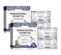 Coconut Mint Whitening Strips, Teeth Whitening, Sensitive Teeth Friendly WhiteningStrip, Fresh Breath Cleaning WhiteningTeeth (2box)