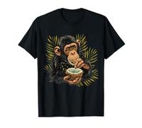 Coconut Monkey Artwork Nature Coconut Fruit Monkey Lover T-Shirt