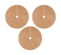 Coconut Mulch Discs for Garden Use and Indoor Plant Care Natural Coco Coir Ring to Support Soil Health and Plant Growth (35CM)